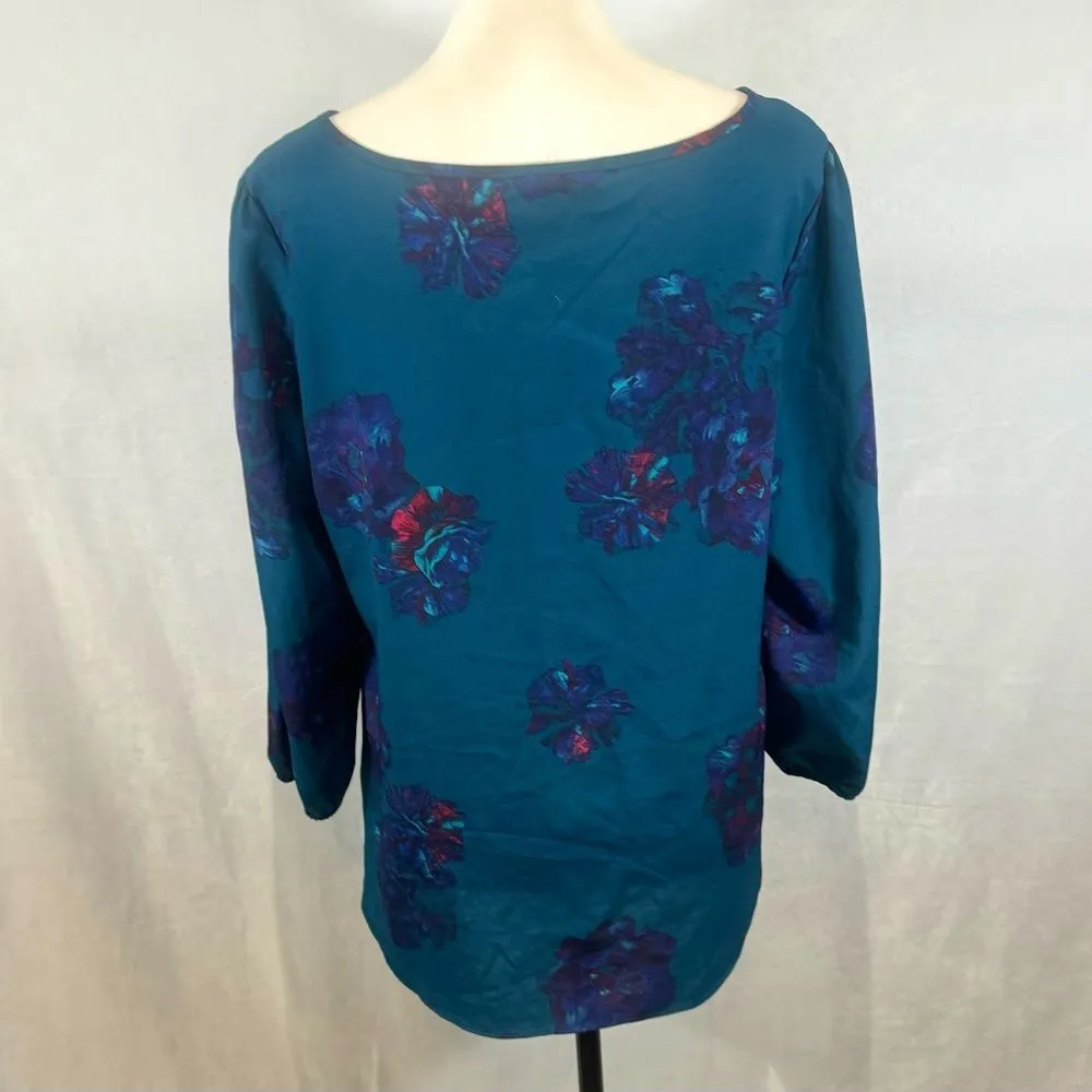 studded front keyhole vneck blouse top size large - Image 4