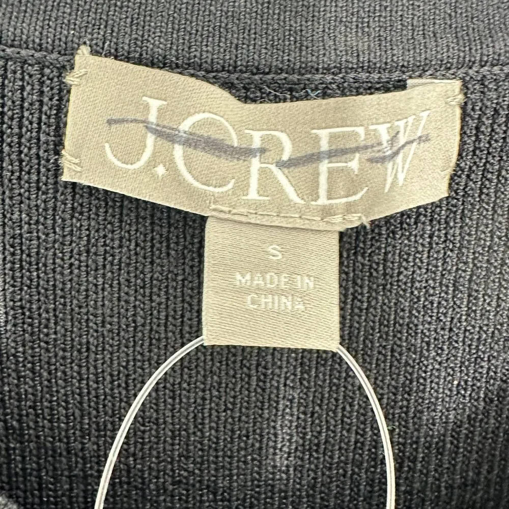 J. Crew Size Small Black Sleeveless Midi sweater dress stretch viscose blend NWT - Image 8