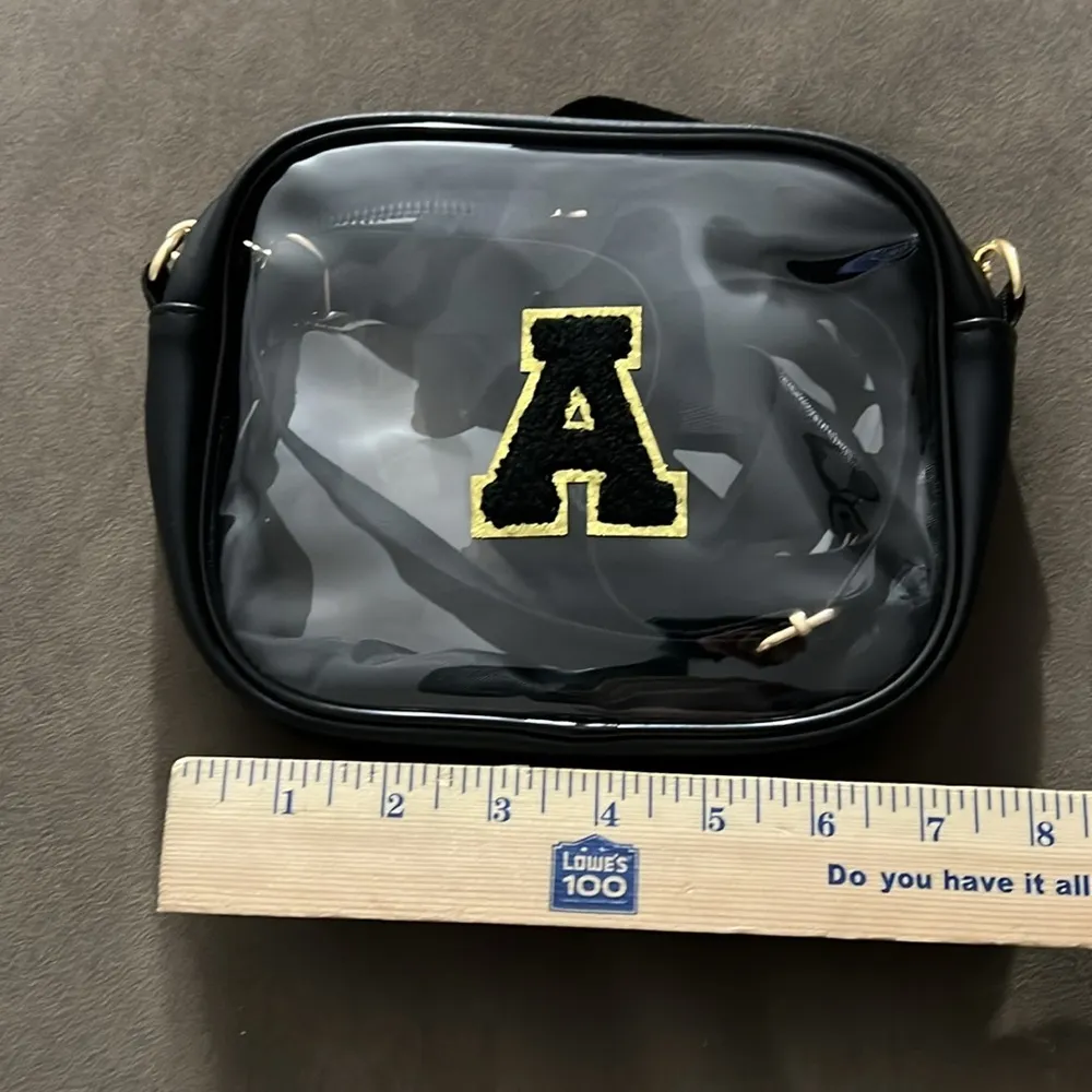 Black Transparent Crossbody Bag With “A”- Stadium Approved Bag - Image 5