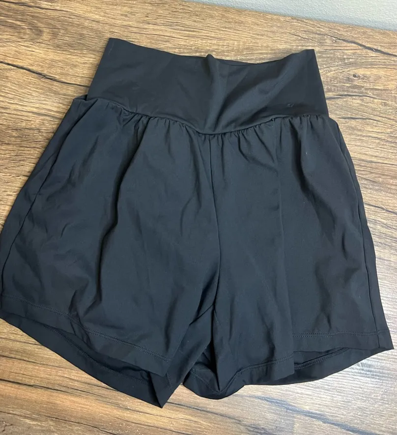 Halara Softly Zero Airy Skort Shorts Black Size M Long Built-In Shorts - Image 1