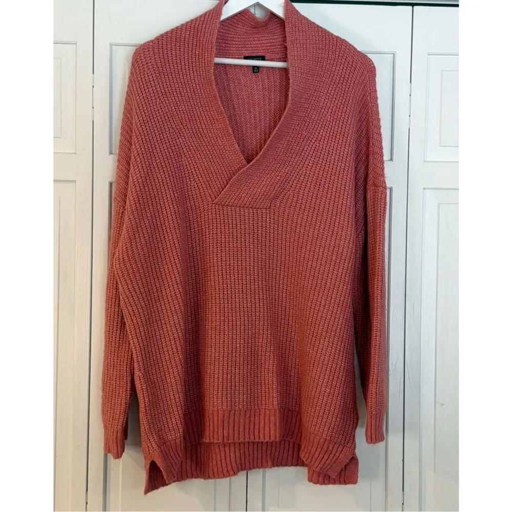 Talbots shawl neck shaker knit coral wool blend sweater XL - Image 11