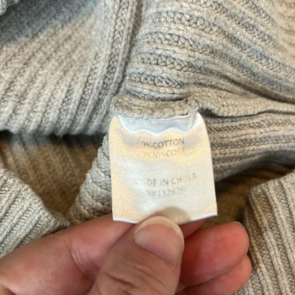 Tularosa Ribbed Turtleneck Sweater Gray Size Medium - Image 5