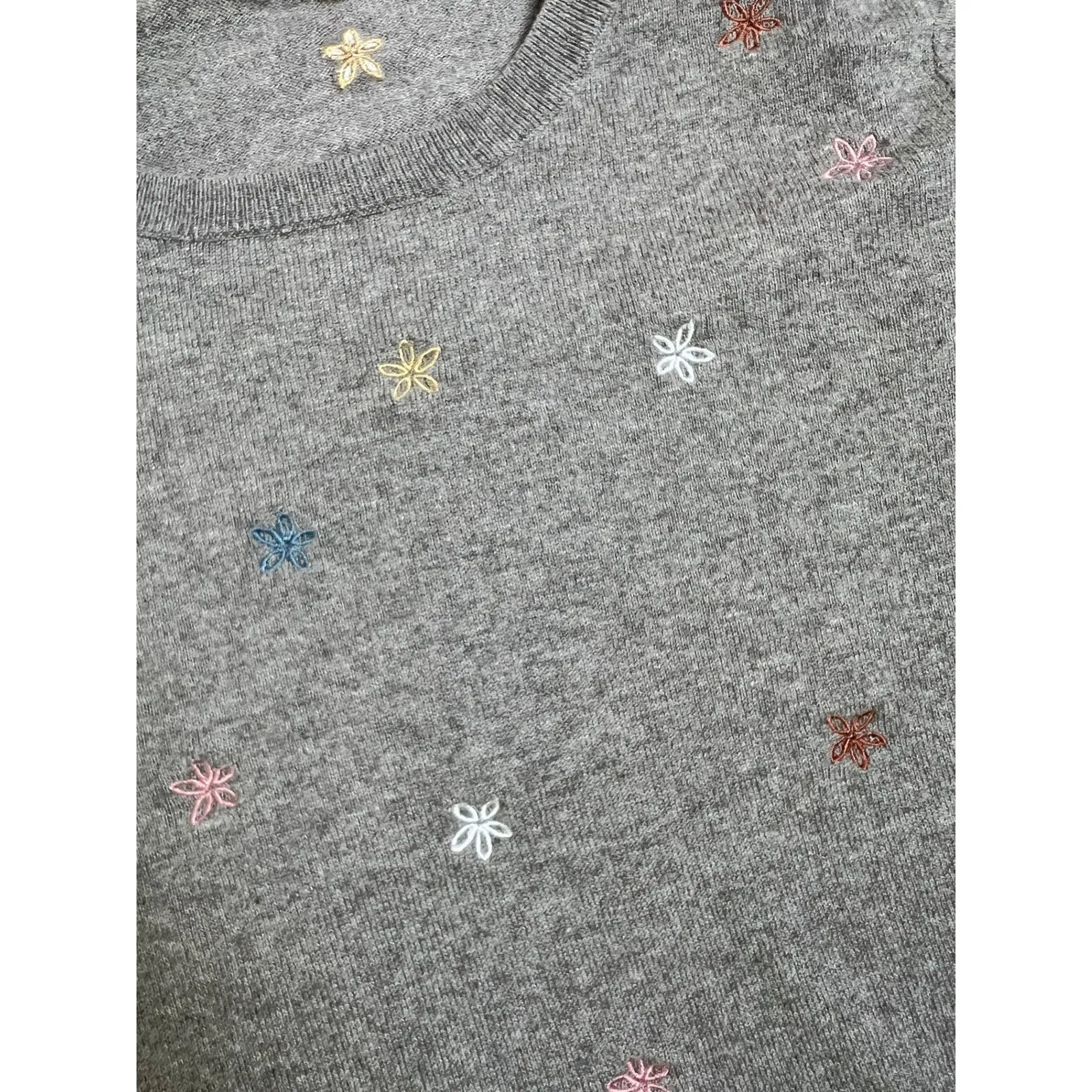 Motherhood Maternity Gray Embroidered Floral Sweater‎ Tunic Long 1X - Image 8