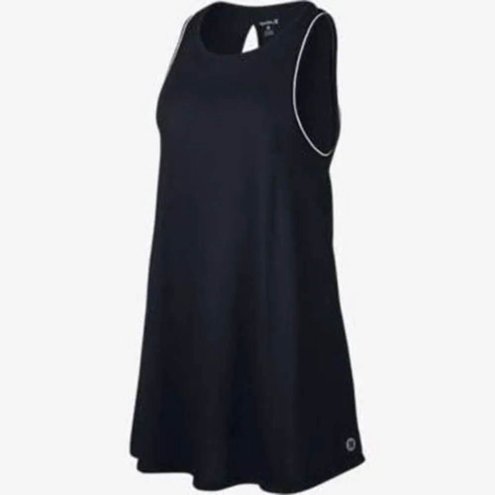Hurley Lifestyle Nike Dri Fit T-Shirt Sleeveless Keyhole Back Tunic Dress Black - Image 55
