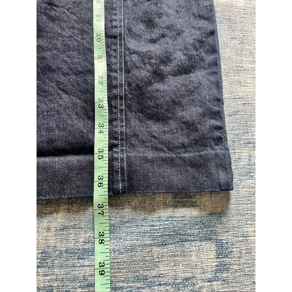 Lauren Ralph Lauren Dianva Denim Leather Trim Casual Dress Size 10 - Image 7