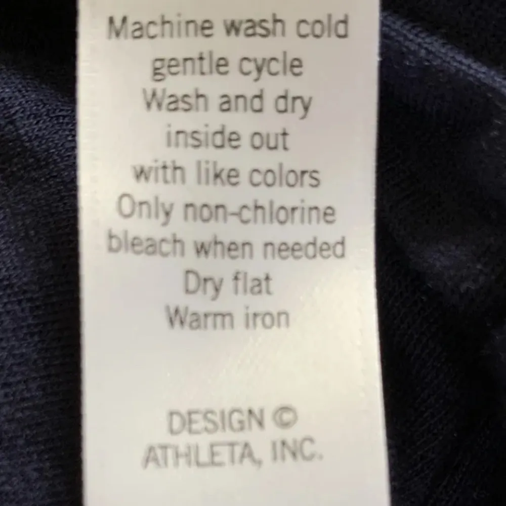 Athleta Dark Blue Dress XXS WORN ONCE EXCELLENT Long Sleeve Ruched Sides - Image 15