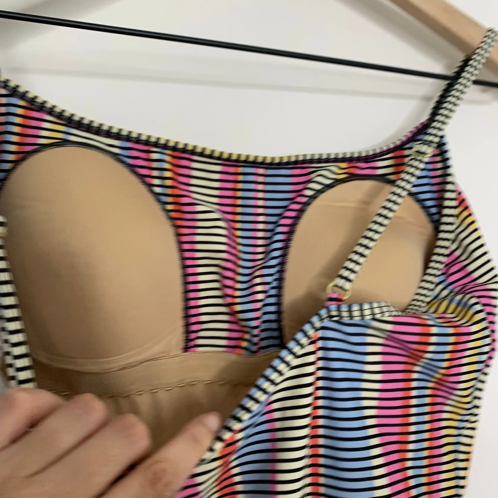 Summersalt The Classic Square Neck One Piece Swimsuit Mod Stripe Size 10 Womens - Image 14