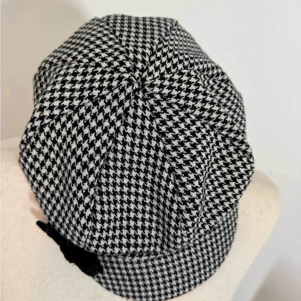 Black and White Houndstooth paige Boy Cap - Image 6