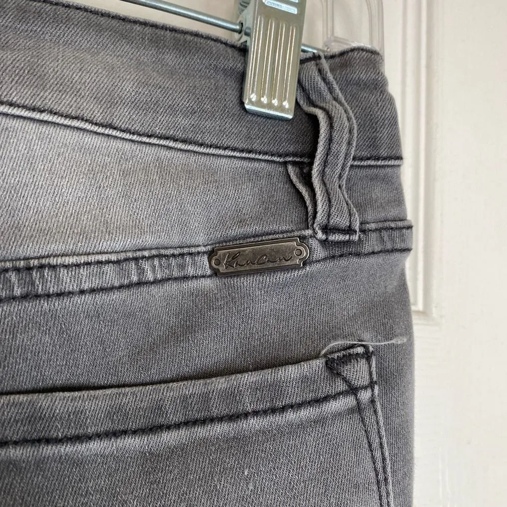 KANCAN Jeans Low Rise Moto Skinny Distressed Gray KC8201GR Size 1 / 24W - Image 5
