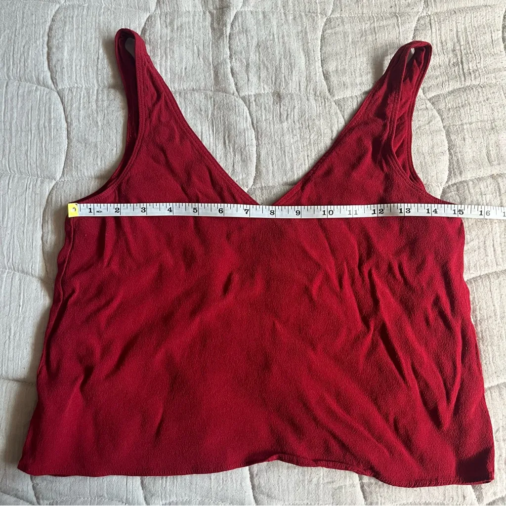 Aritzia Wilfred Free Deep Red Open Back Tank Top Size XS - Image 3