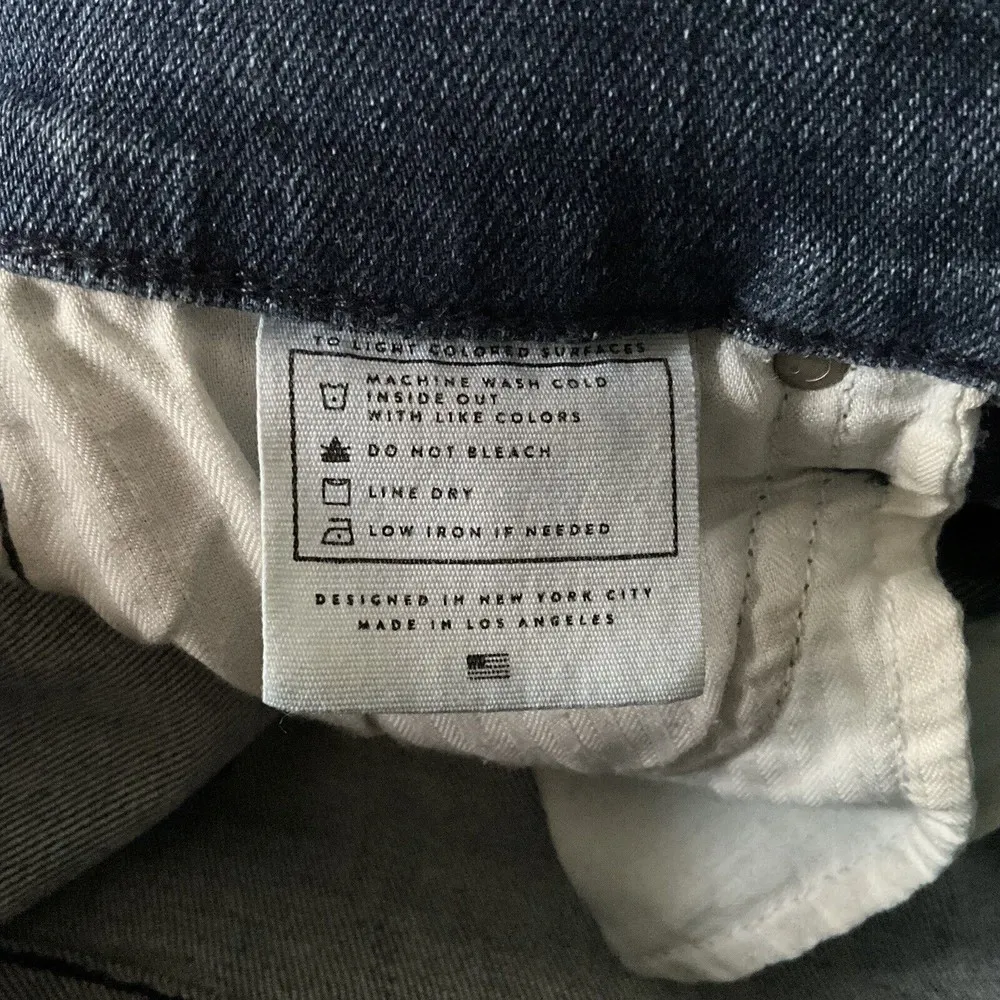 AYR Women’s The Riser Jeans Blue Neon Jupiter High Rise Skinny Medium Raw Hem 25 - Image 7