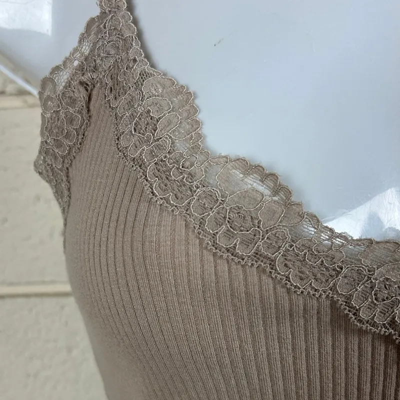 Garage Lace Trim Cami Beige size M - Image 5