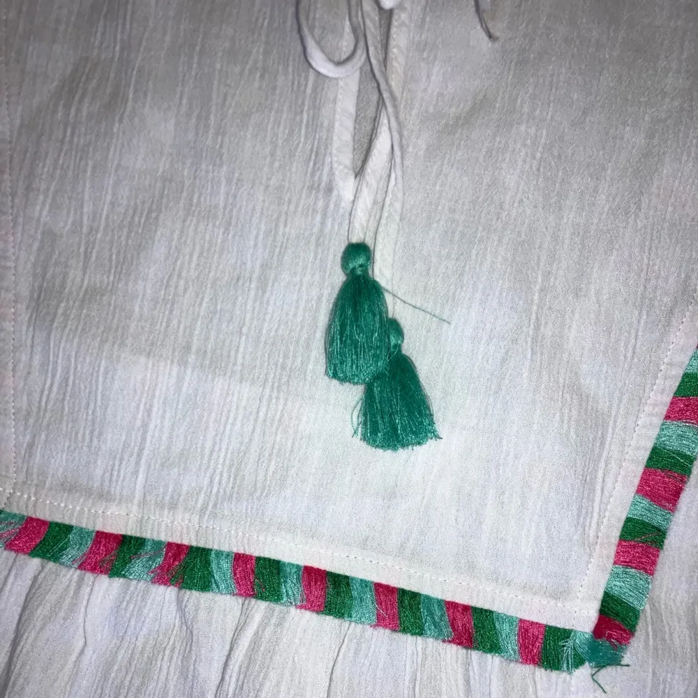 women white tassel and fringe beach tunic coverup. - Image 7