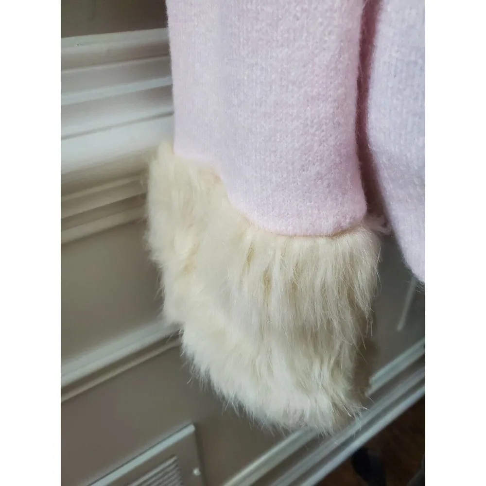 Holiday Time Women Pink Acrylic Round Neck Long Sleeve Pullover Knit Sweater XL - Image 6