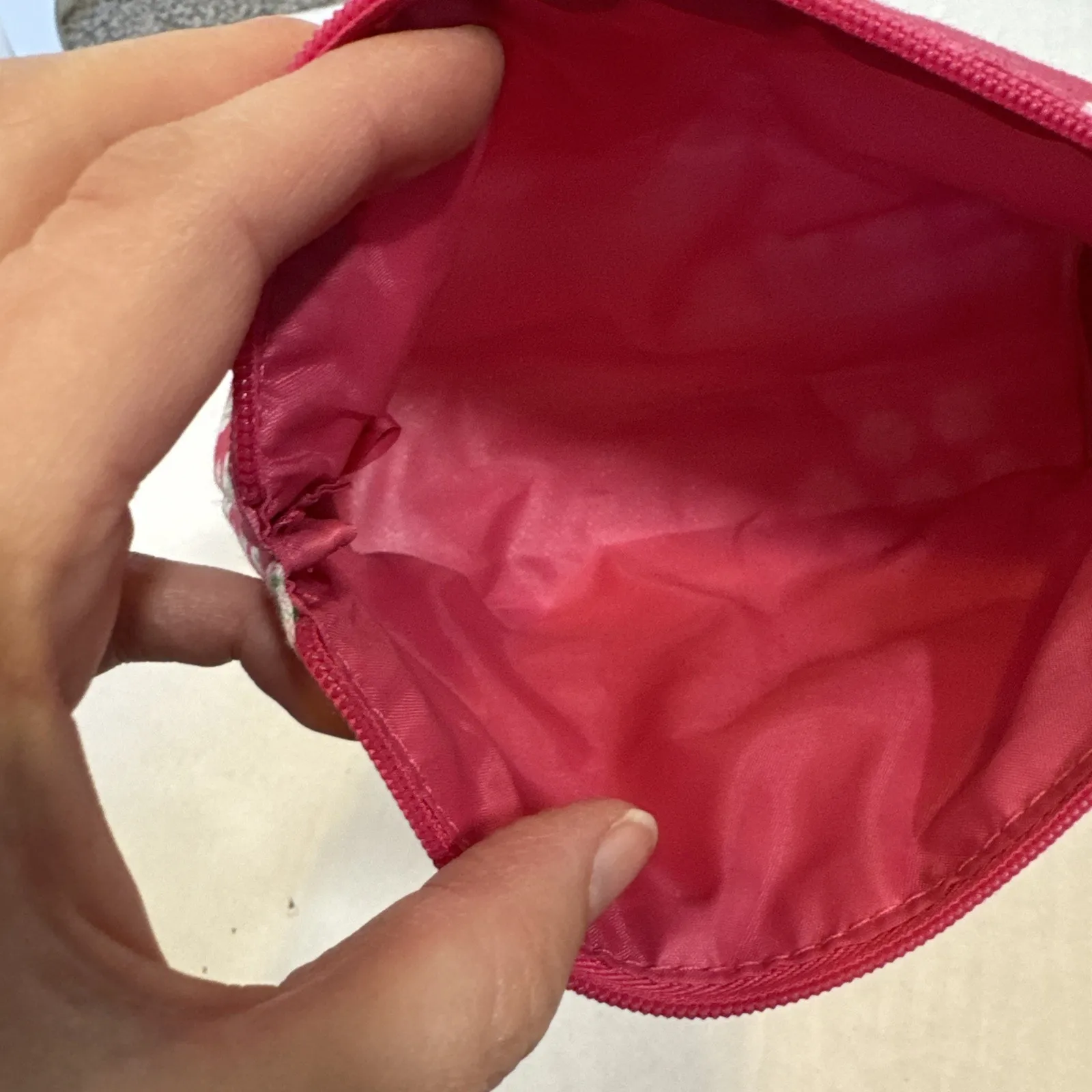 New MARIMEKKO CLINIQUE Pink Blossoms LARGE Cosmetic Case Floral Travel Bag - Image 5