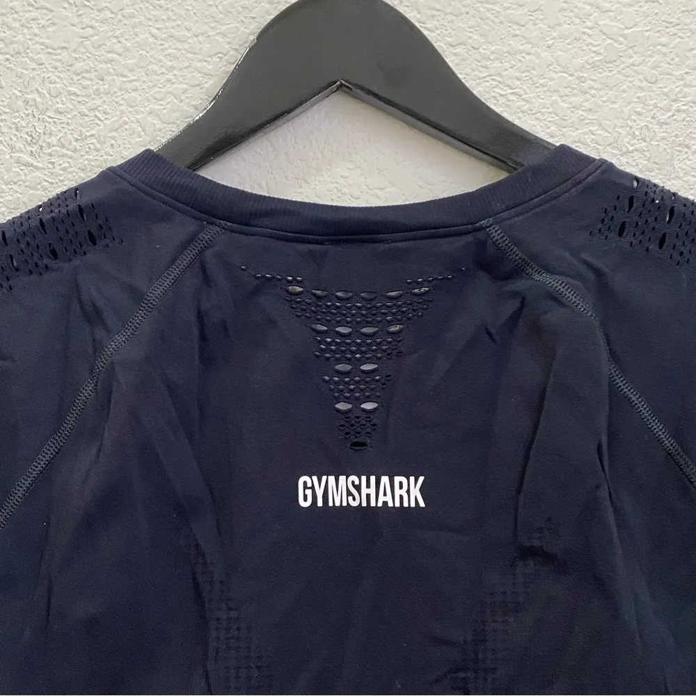 GYMSHARK Energy Seamless Black Short Sleeve T- Shirt Size M - Image 8