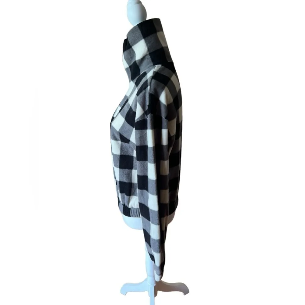 NEW BP Black White Buffalo Check Quarter Zip Jacket‎ - Image 2