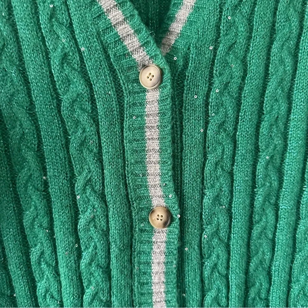 Saylor Marisole Dress Emerald Green Cardigan / Mini Dress - Image 3