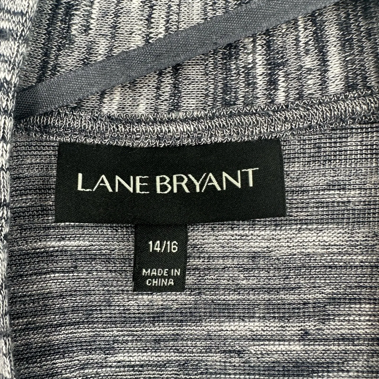 Lane‎ Bryant Size 14/16 Cardigan Gray Heathered Short Sleeved Duster Long Light - Image 5