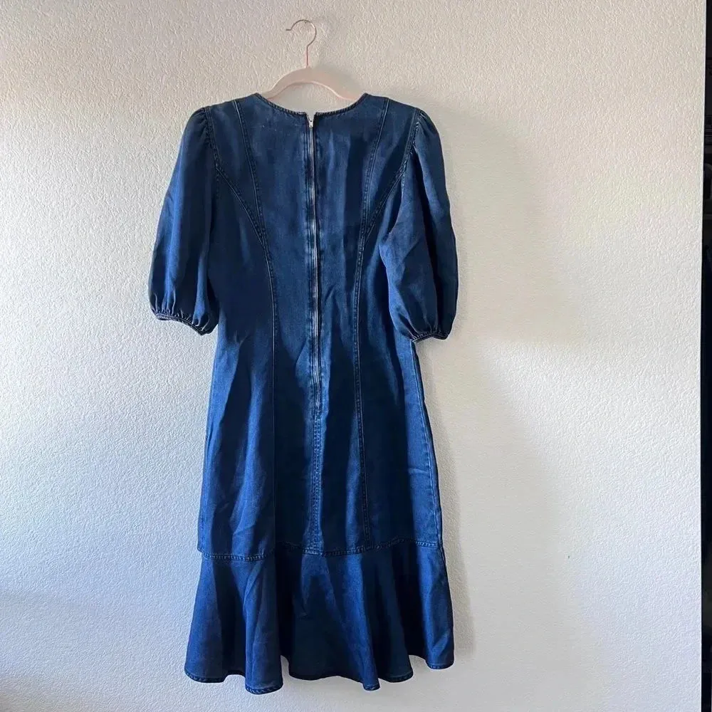 Amur Women's Blue Denim Emery Knee‎ Length Dress size 2 - Image 7