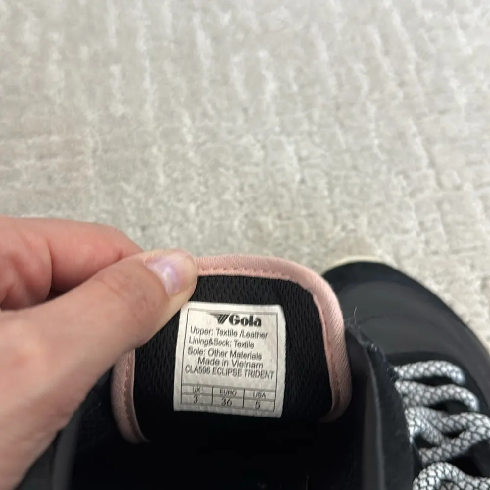 Gola Eclipse Trident Leather Sneaker Shoe Women’s Size 5 US Black Pink Green - Image 7