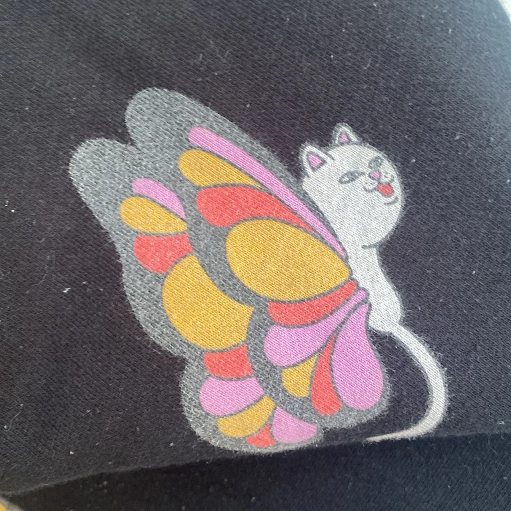 ripndip cat butterfly hoodie pullover sweatshirt Medium Unisex - Image 9