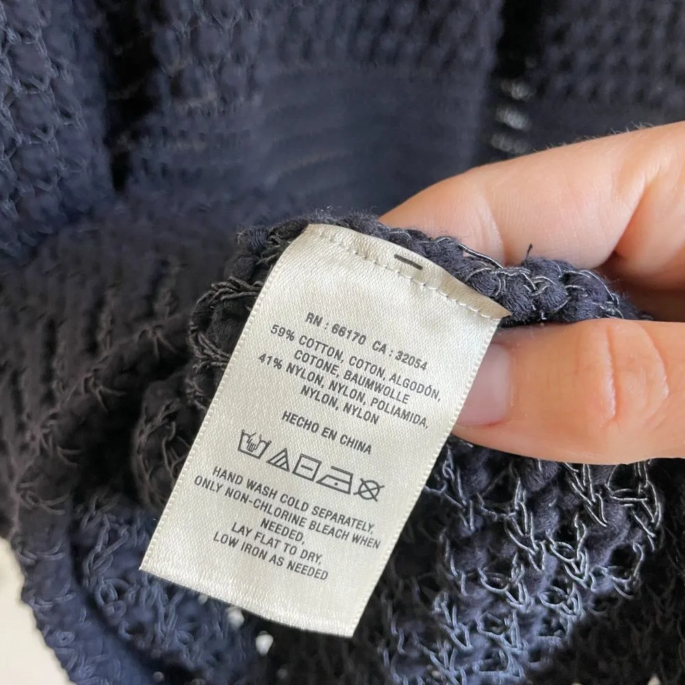 Anthropologie MOTH navy oversized knit tunic sweater size L lagenlook - Image 2