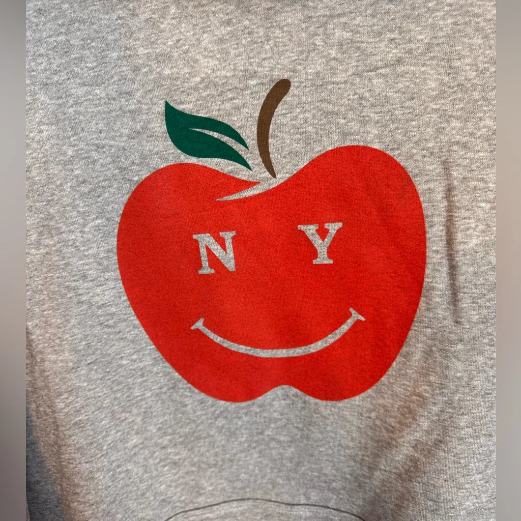 New York or Nowhere Hoodie Gray Size M - Image 2