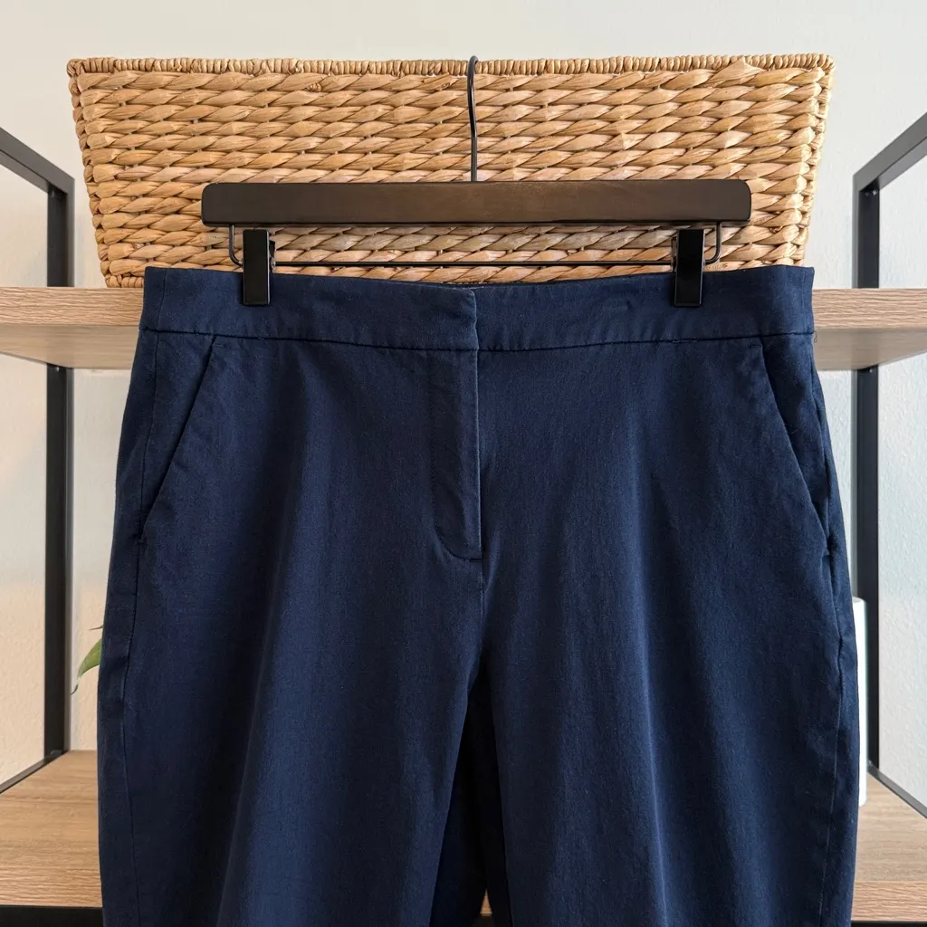 J. Crew Kate High Rise Ankle Navy Career Dress Pant Trouser, 14 - Image 2