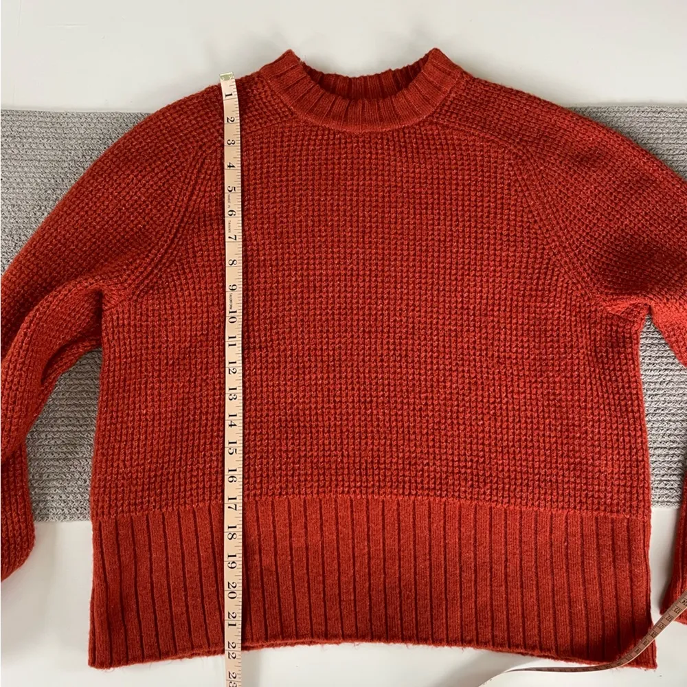 A New Day Burnt Orange Boxy Cropped Oversized Crewneck Sweater Size Small - Image 6