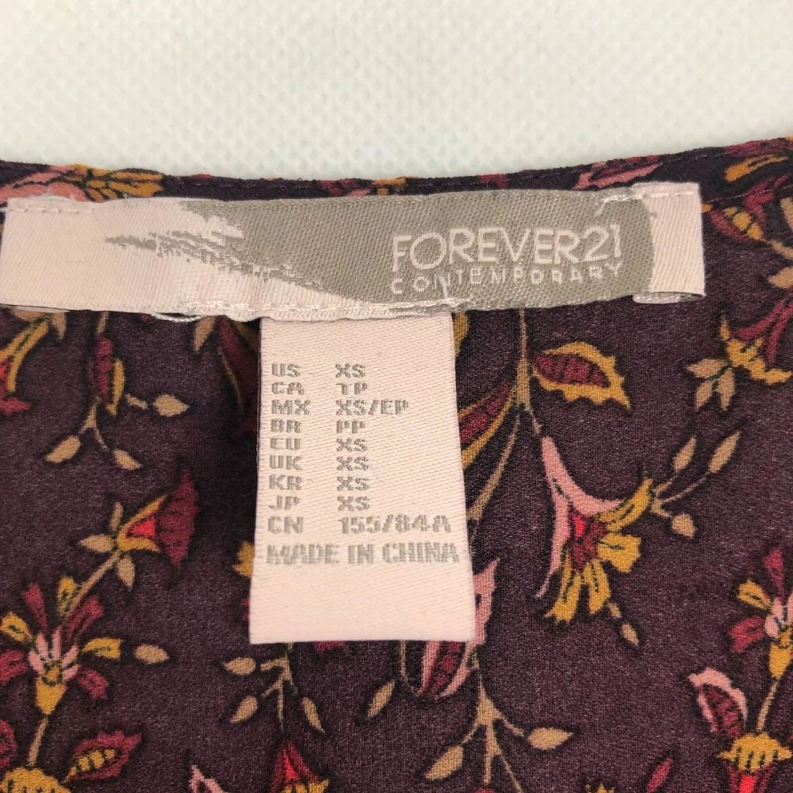 Forever 21 Boho Long Sleeve Floral Low Waist Dress Size XS - Image 2