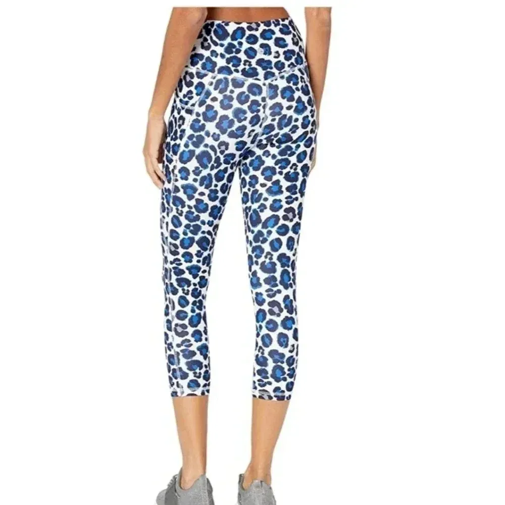 Gottex Capri Legging Size XS Leopard Print Multicolor Blue - Image 12