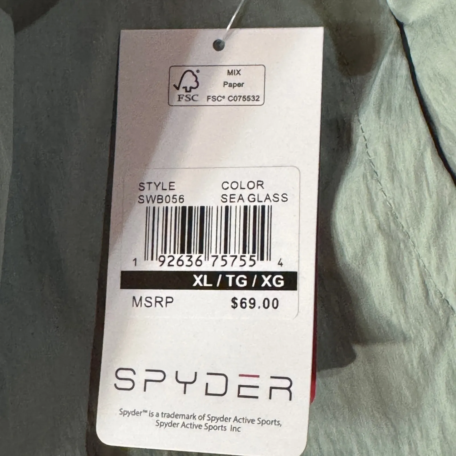 Spyder X-Large Shorts Pull-On Nylon Lightweight Quick-Dry Pockets Drawstring New - Image 9