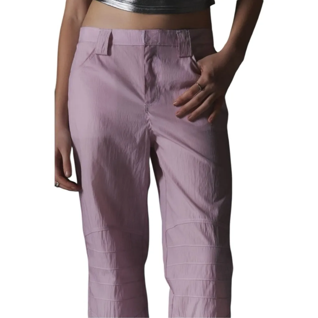 NWT Silence + Noise Bailey Pink Nylon Cargo Pants Low Rise Wide Leg Size 4 - Image 5