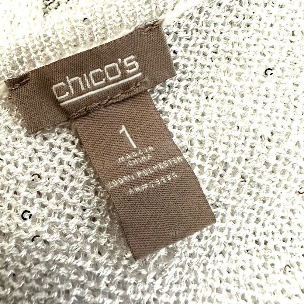 Chico’s white open sleeveless long cardigan - Image 7