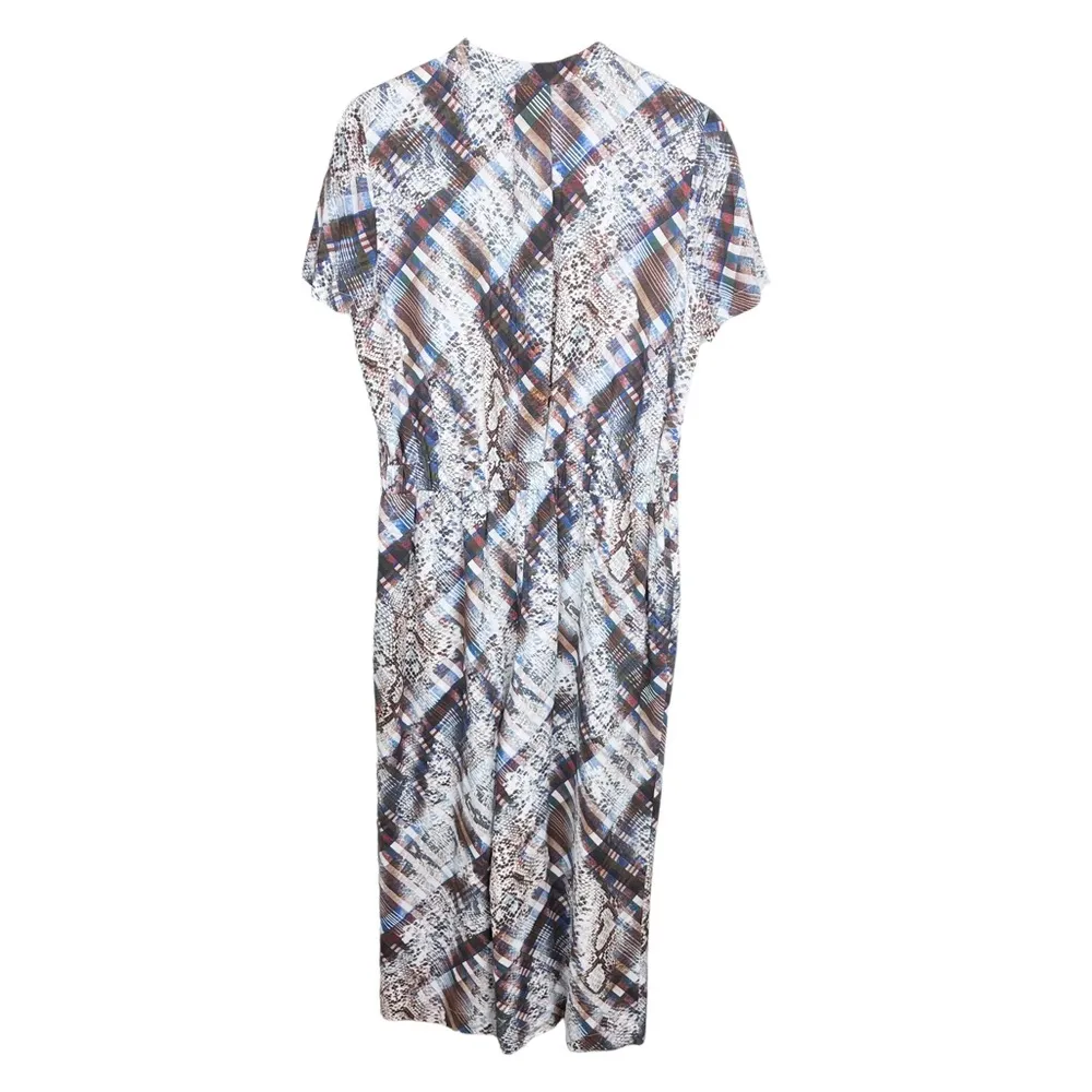 Ted Baker London Women's Balay Quartz Mix Pattern Short Sleeve Jumpsuit Medium 3 Brown - Image 3