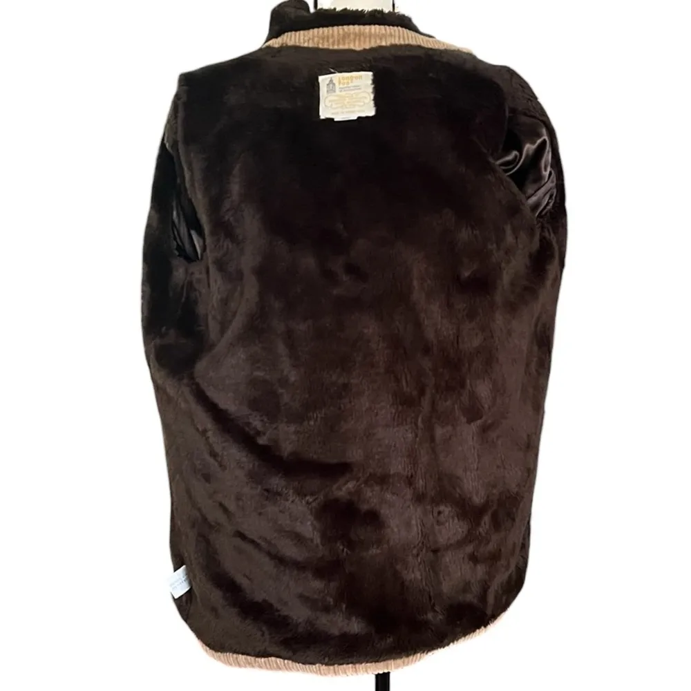 London Fog Vintage Corduroy Hooded Zip front Coat Jacket. Sz. 9/10 R. - Image 6