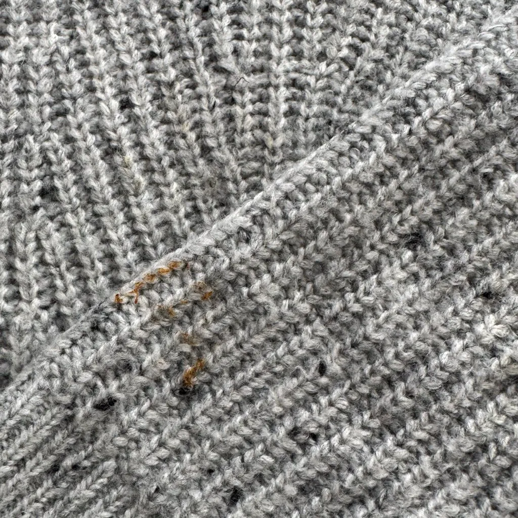 Madewell gray chunky knit turtleneck sweater size XS preppy soft cozy minimalist - Image 13