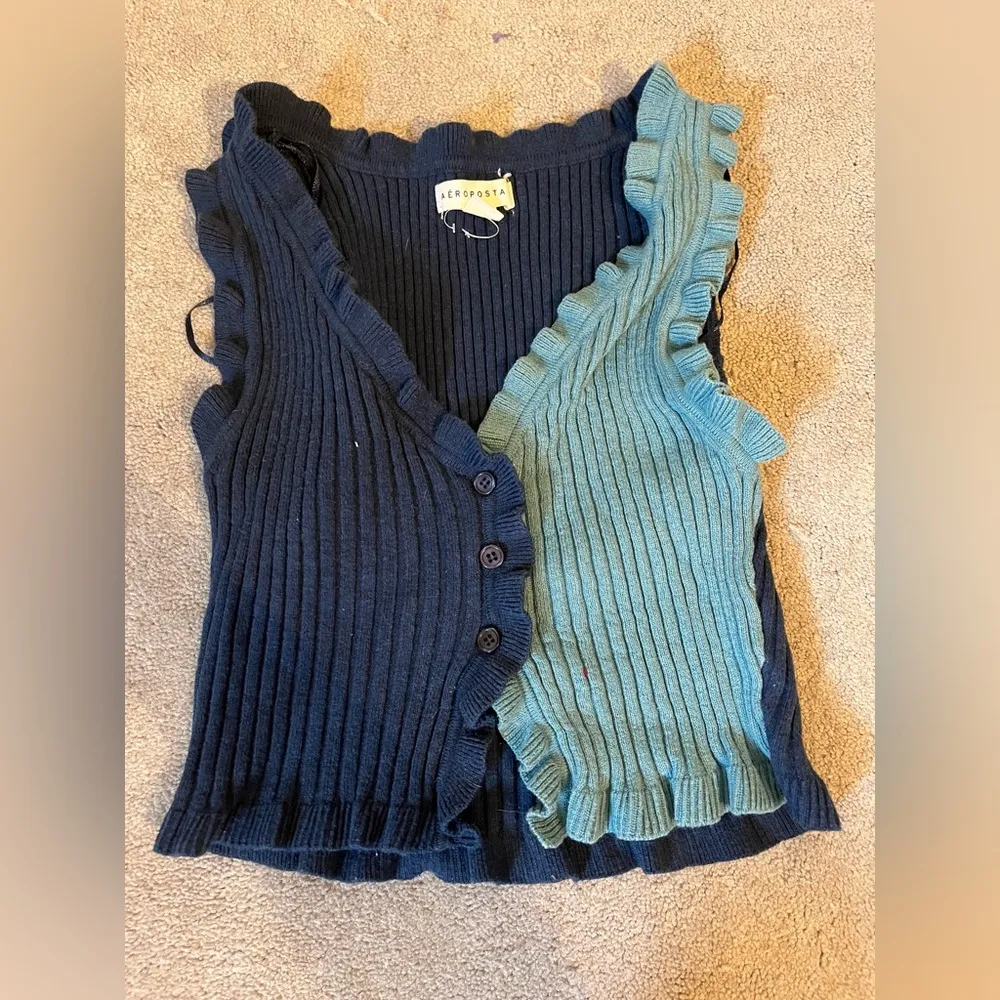 Aeropostale two tone ruffle tank - Image 2
