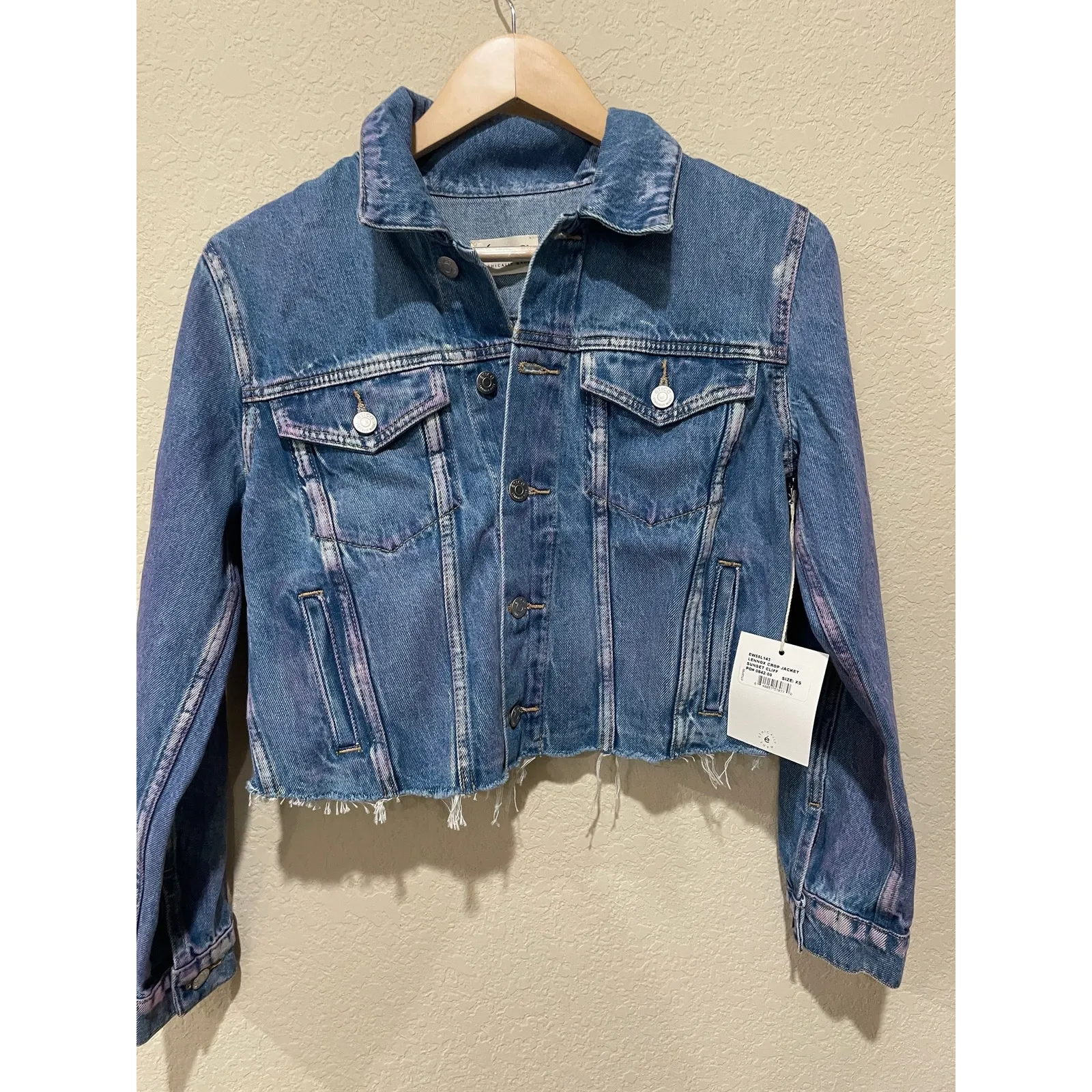 Etica Lennox Crop Jacket Size‎ XS Blue - Image 9