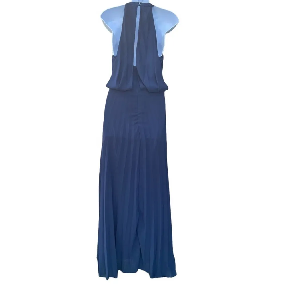 Boohoo CHIFFON PLEATED PLUNGE MAXI BRIDESMAID DRESS - Image 5