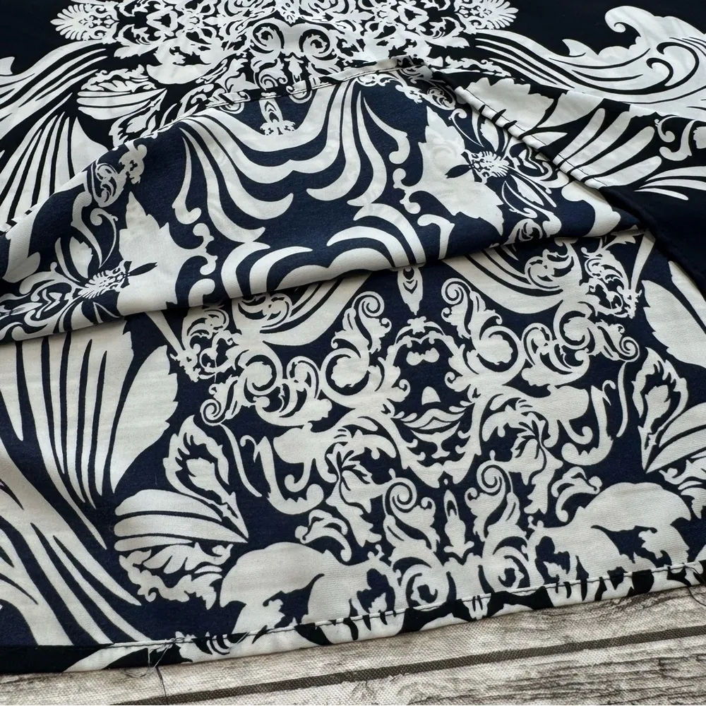 Million Bullpup Women's High Neck Tie Halter Maxi Dress White Blue S SM Small - Image 7