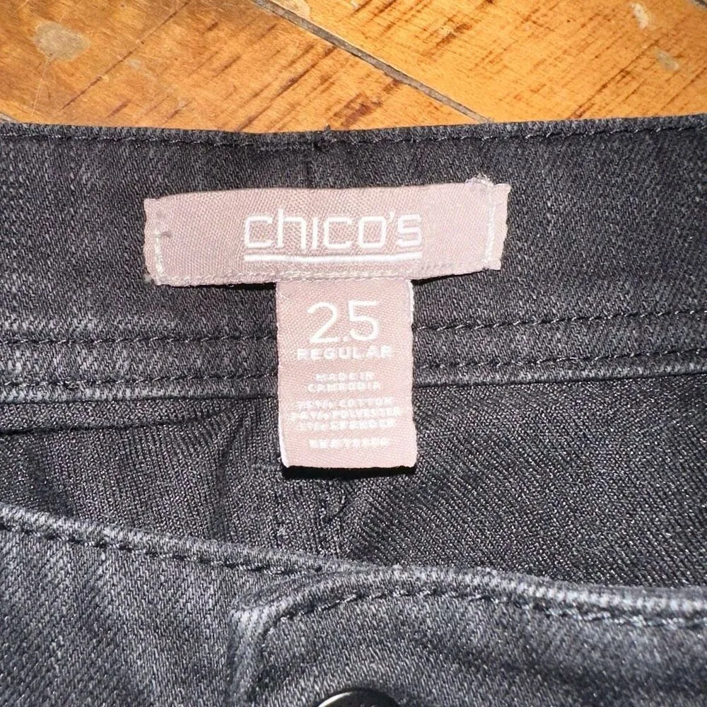 Chico’s black normcore straight leg 2.5/12 jeans - Image 2