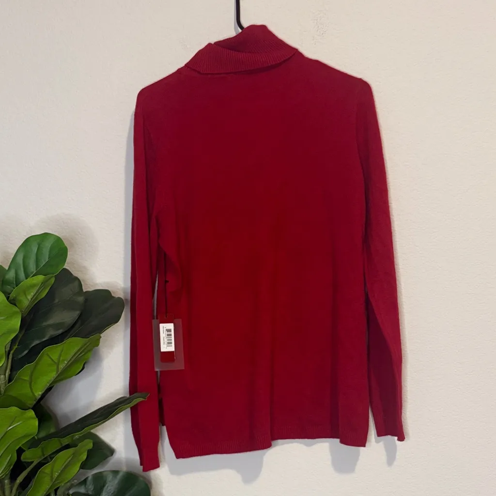 NWT Red Cozy Knit Turtleneck sweater by Red size Large - Image 6