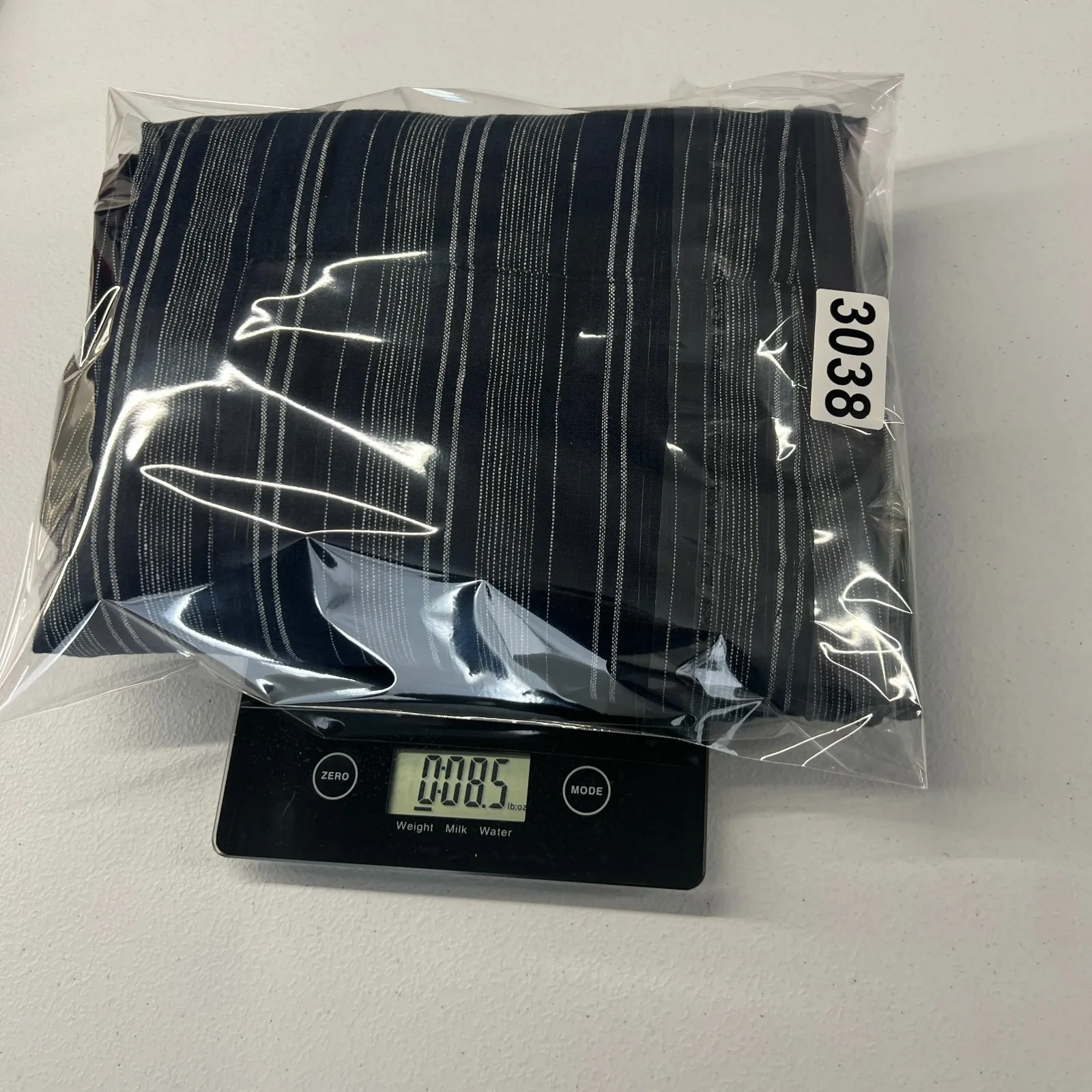 Ellen Tracy Jogger Pants Women M Navy White Striped Linen Drawstring Cuffed Hem - Image 15