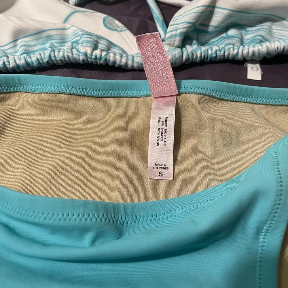 Victoria’s Secret baby blue abstract drawstring bikini - Image 2