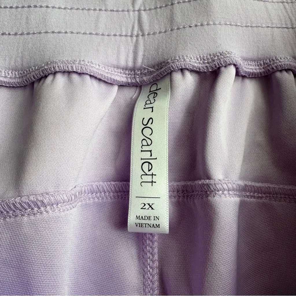 Scarlett Purple Track Pants with Elastic Cuffs and Drawstring Waistband - Image 4