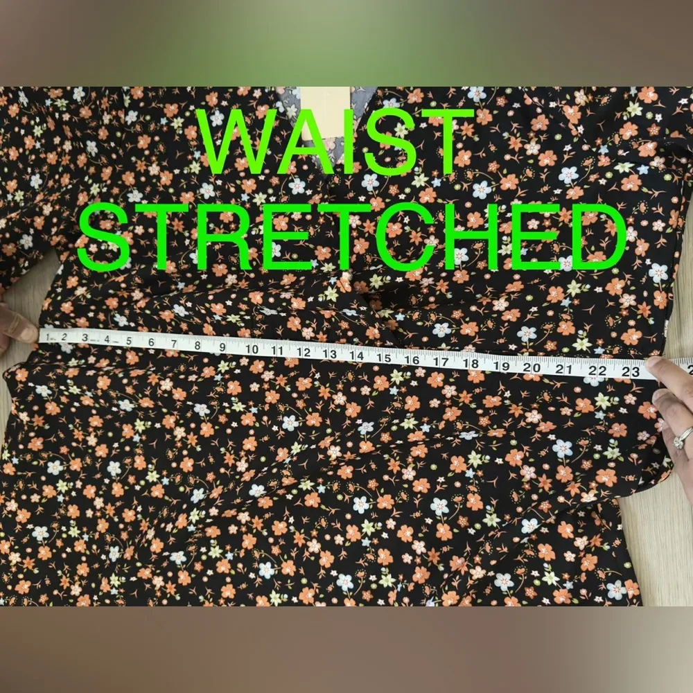 Keluummi Floral Midi Dress with Short Sleeves 👗 Orange Size 16 - Image 6