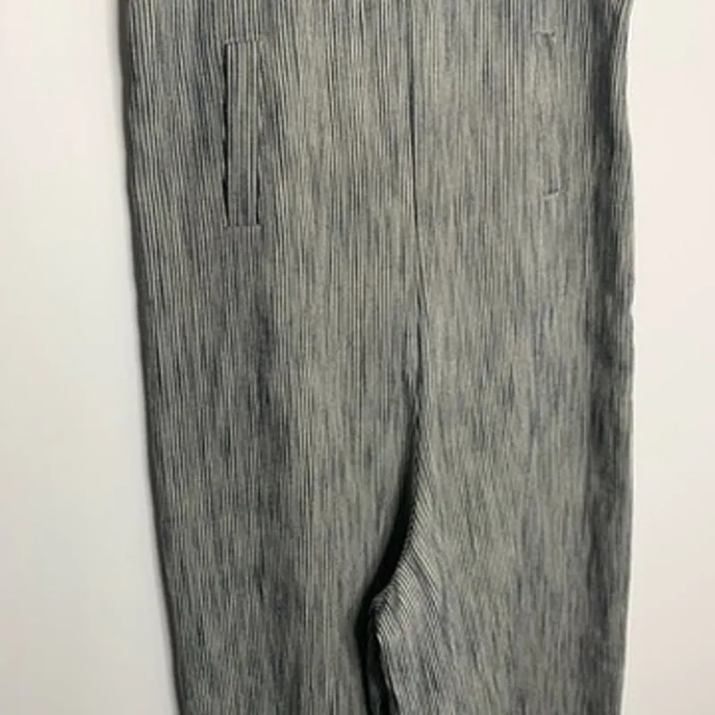 YMC Lodge Cotton Linen Striped Jumpsuit Navy Womens Size XS White - Image 6