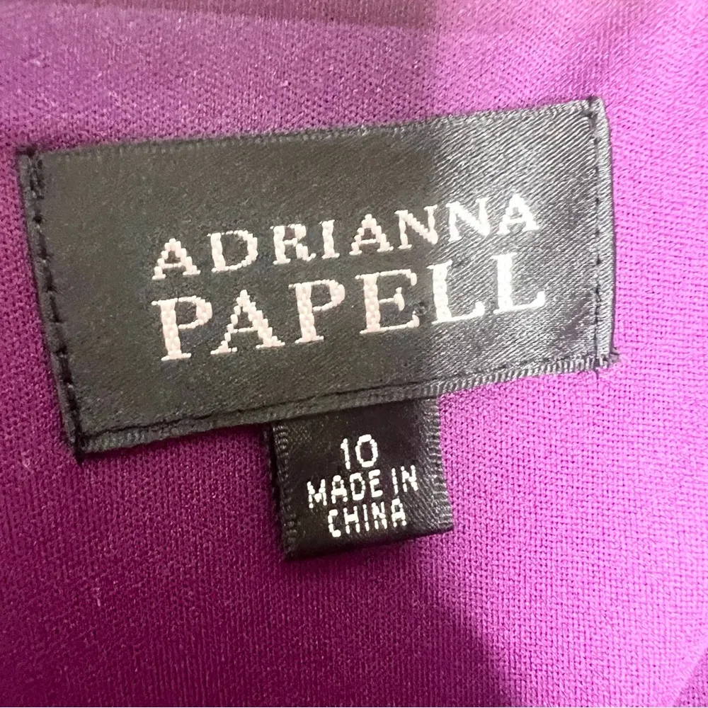 Adrianna Papell Purple Bandage Sheath Cocktail Dress Size 10 Wedding Guest - Image 8